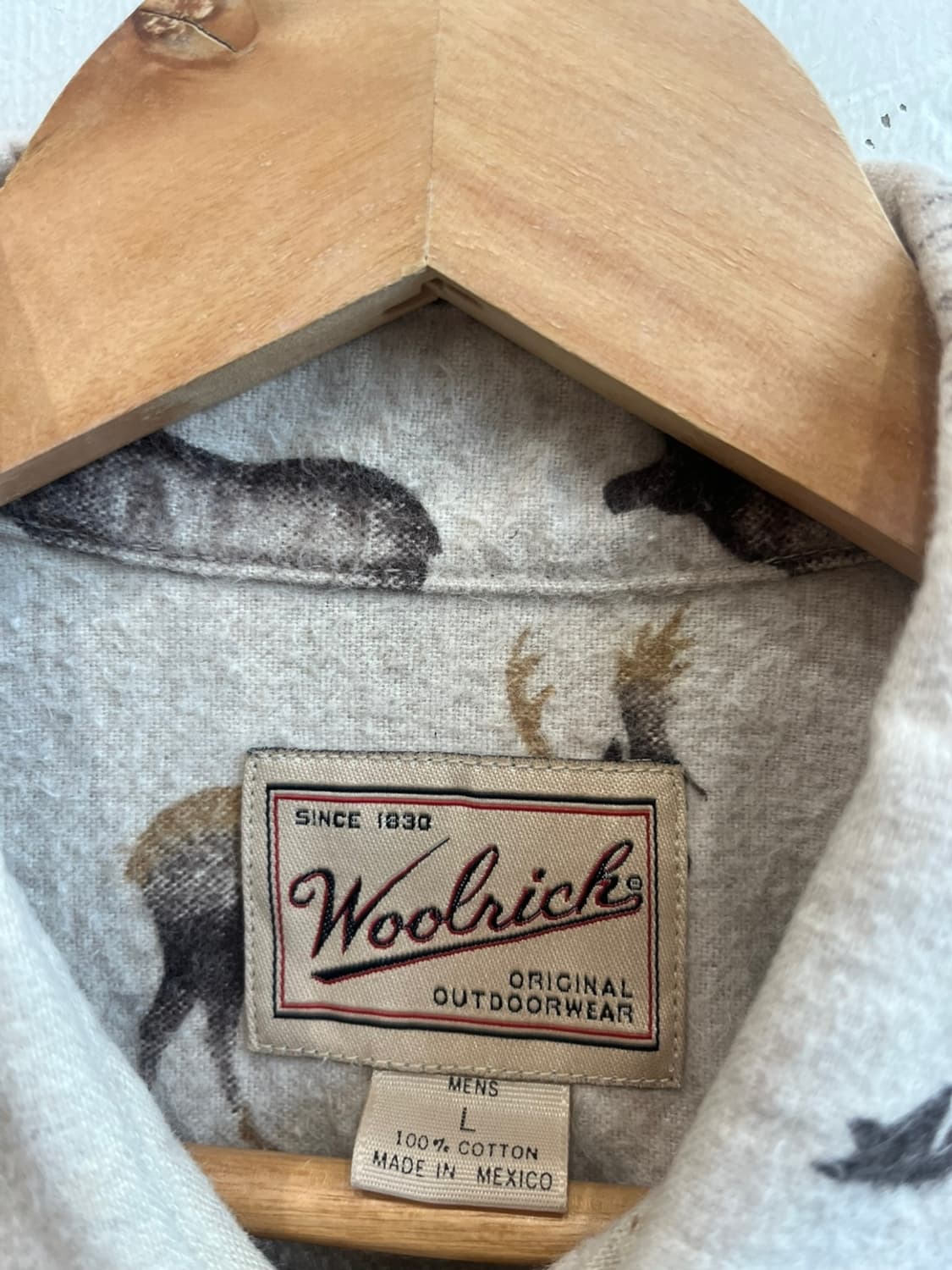 90~00s 울리치 순록 코튼 셔츠 Made in MEXICO 상품이미지3