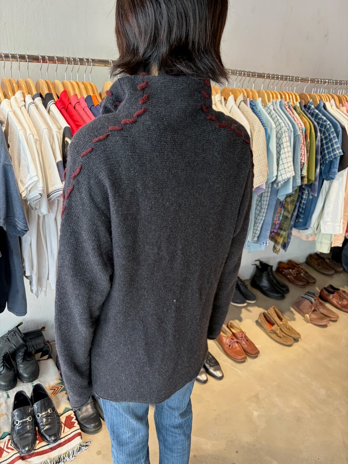 Emporio Armani 울 니트 집업 XL 상품이미지7