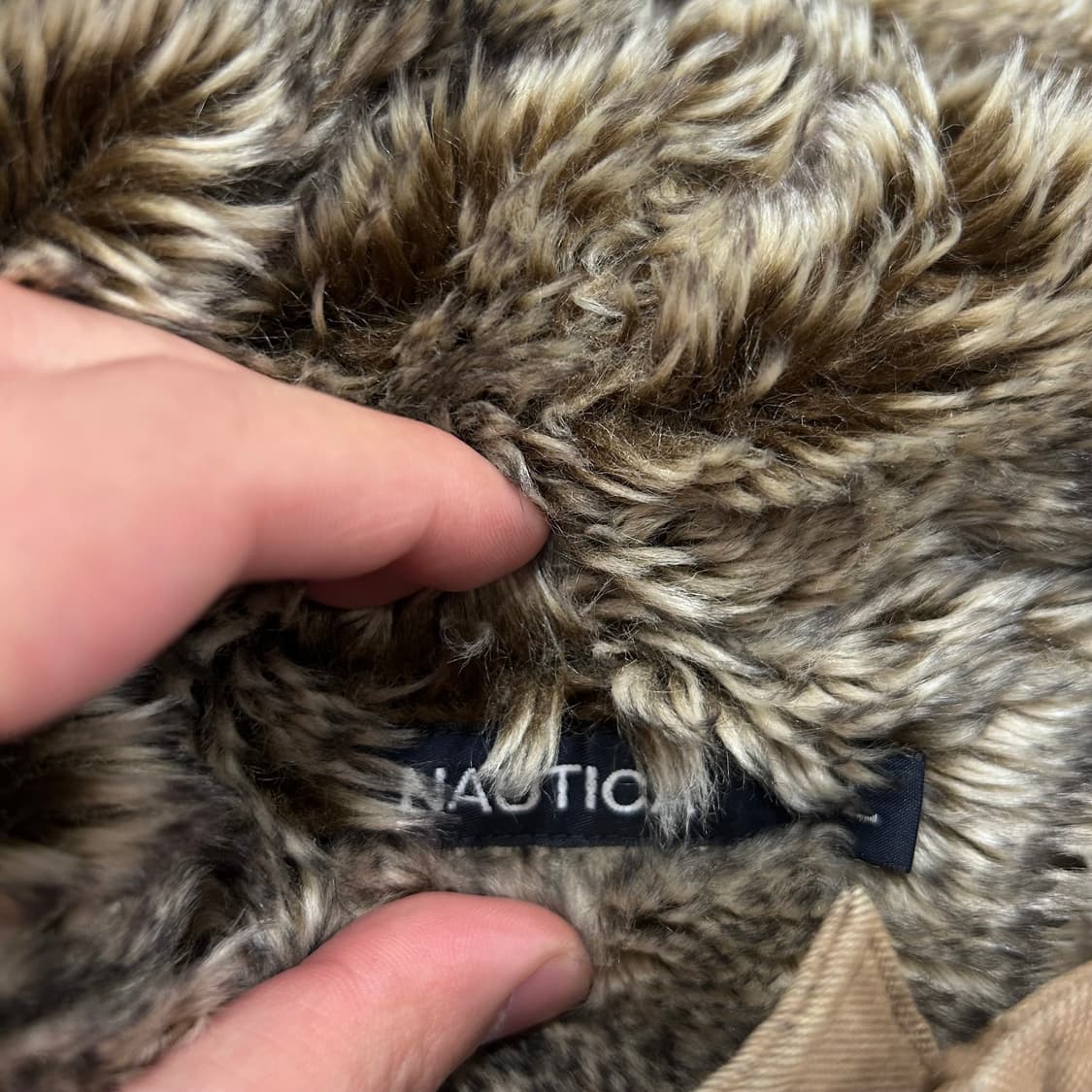 노티카 밍크헤어 누빔 후드 코튼 개파카 롱 야상 상품이미지3