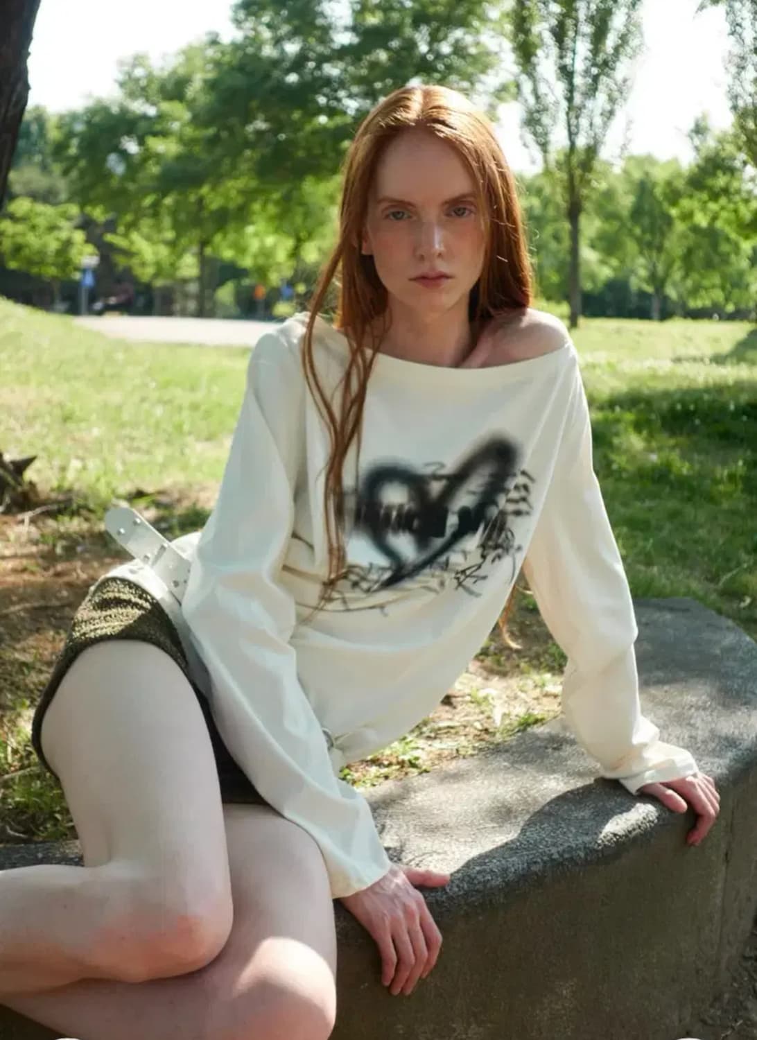 세릭 cerric 하트 보트넥 탑 아이보리 상품이미지1