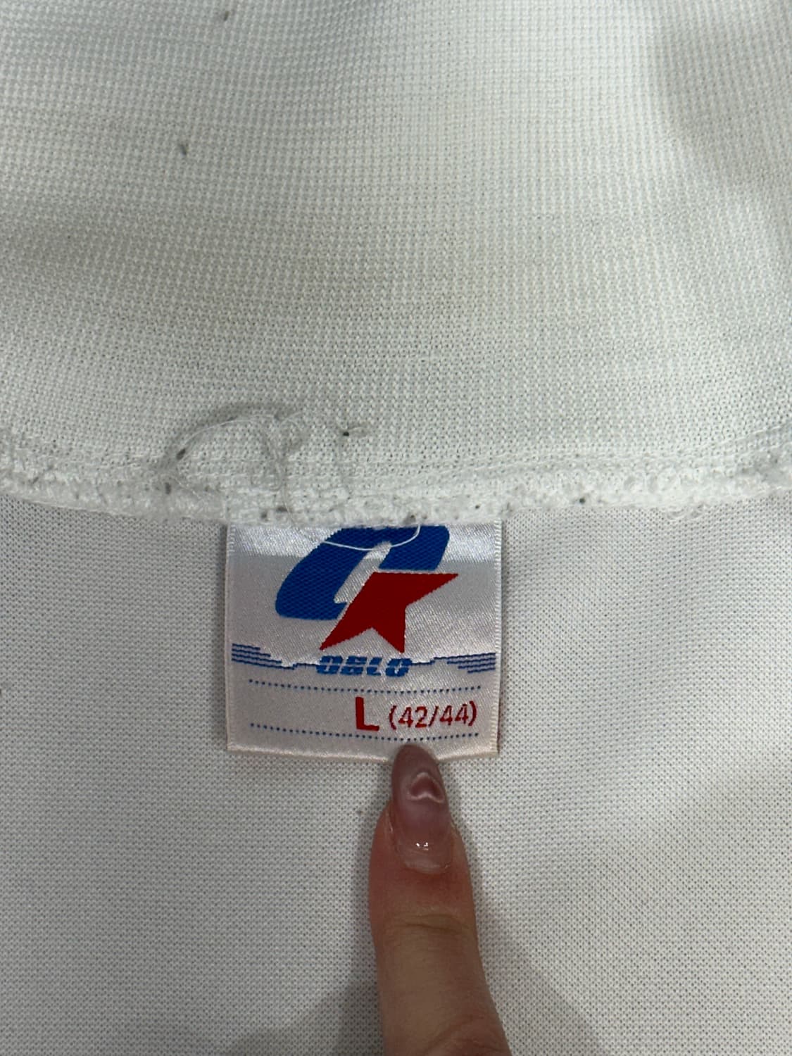 일본 빈티지 화이트 그린 스포티 오버핏 트랙탑 져지 L 상품이미지7