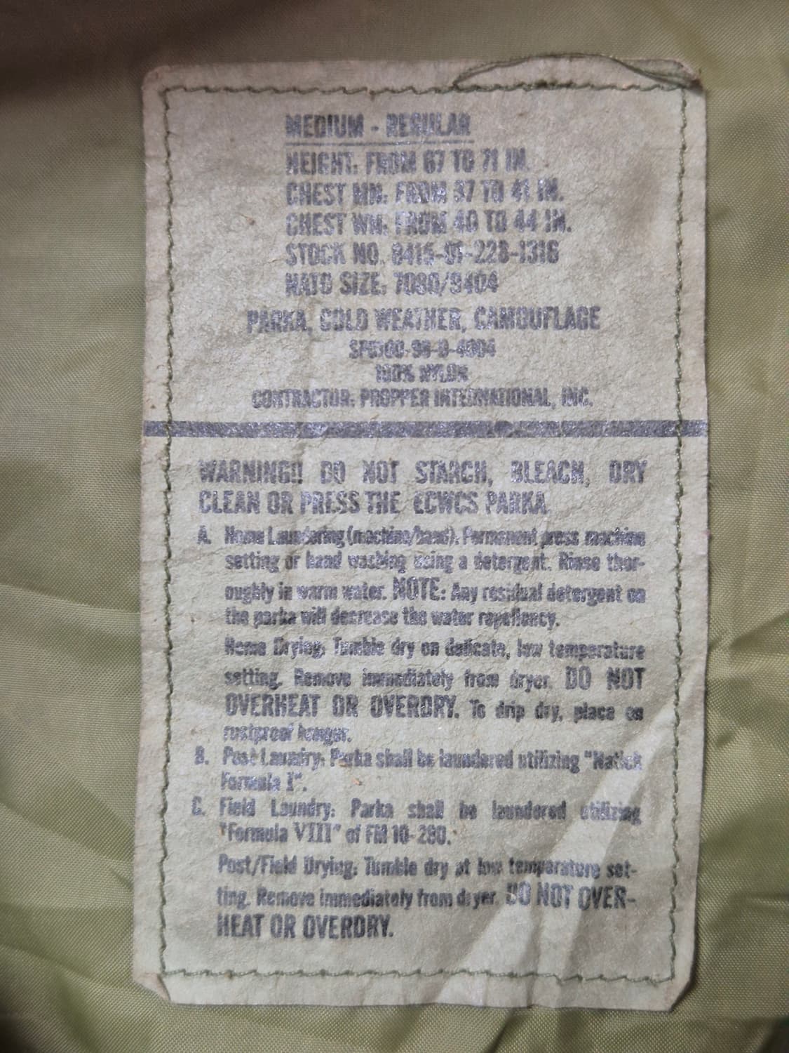 [M] 미군 우드랜드 고어텍스 파카 -110 상품이미지5