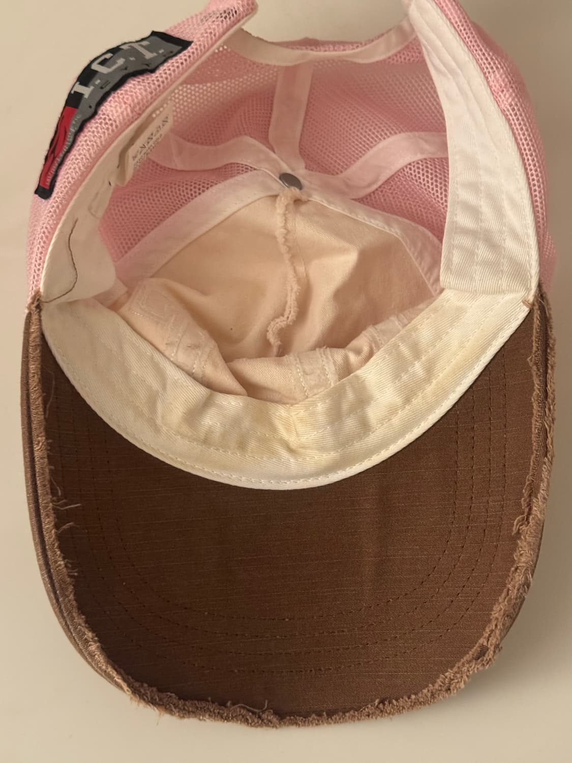 아이시토 아이시티 트러커 캡 아이보리 브라운 상품이미지3