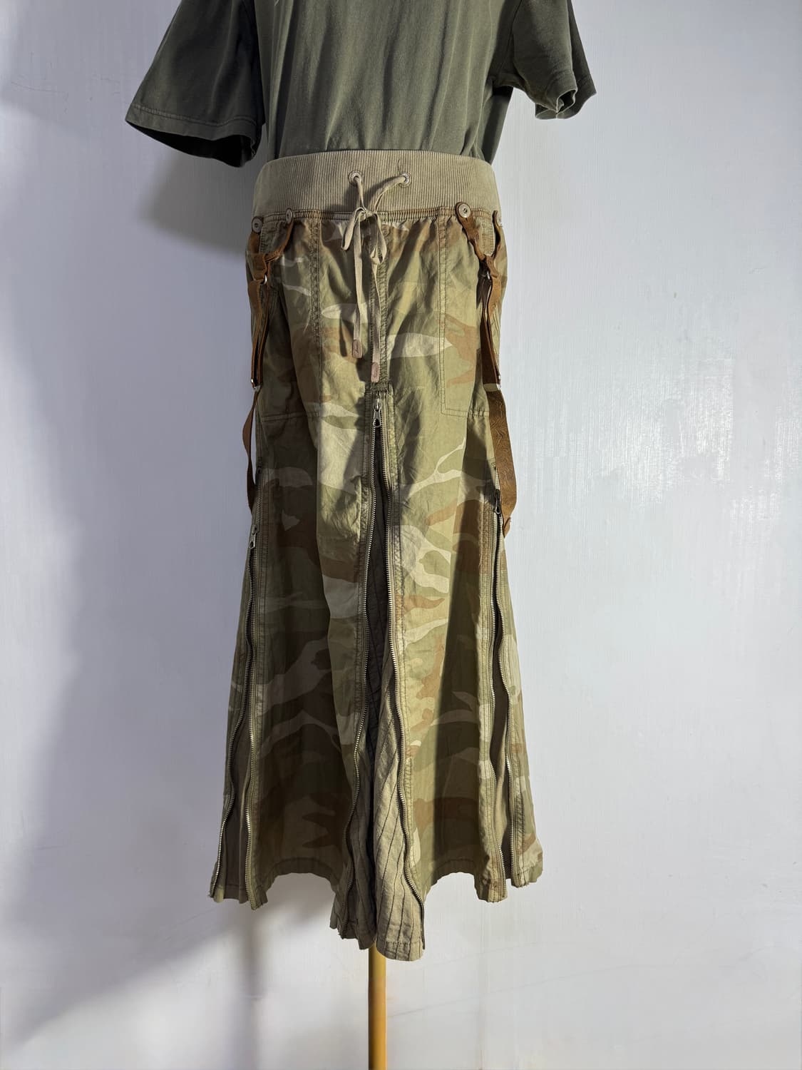 Goa 카모 패턴 서스펜더 롱 스커트 y2k  상품이미지4