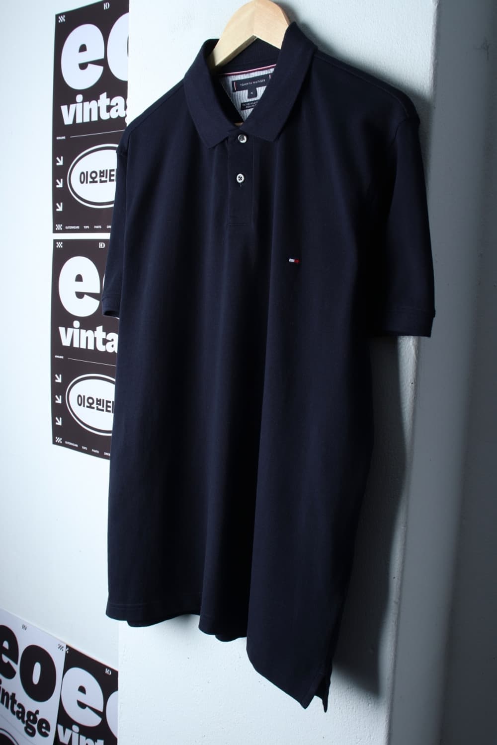 (XL-2XL) 타미힐피거 반팔 카라 티셔츠 빅사이즈 네이비-H32113 상품이미지1