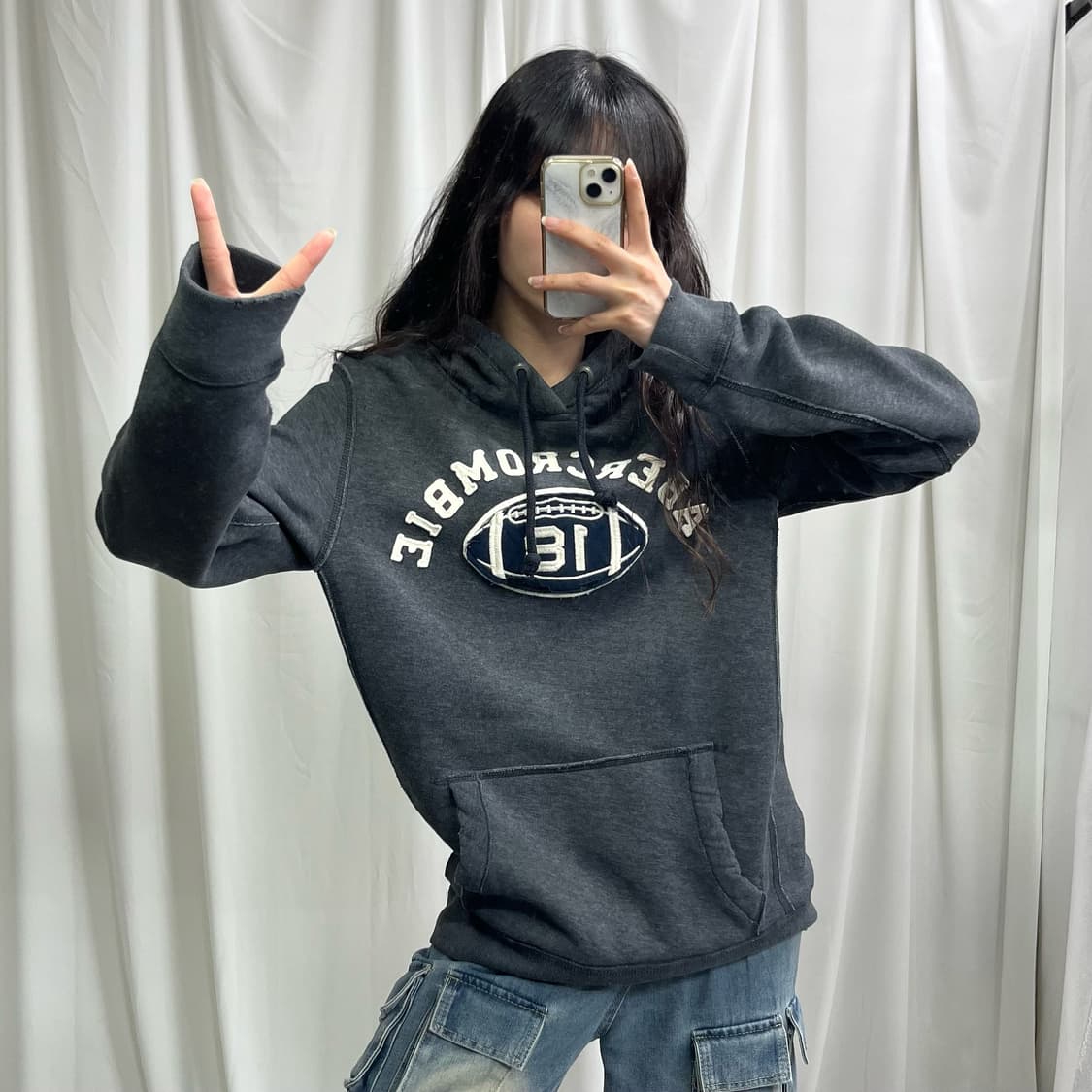 Abercrombie charcoal hoody 상품이미지2