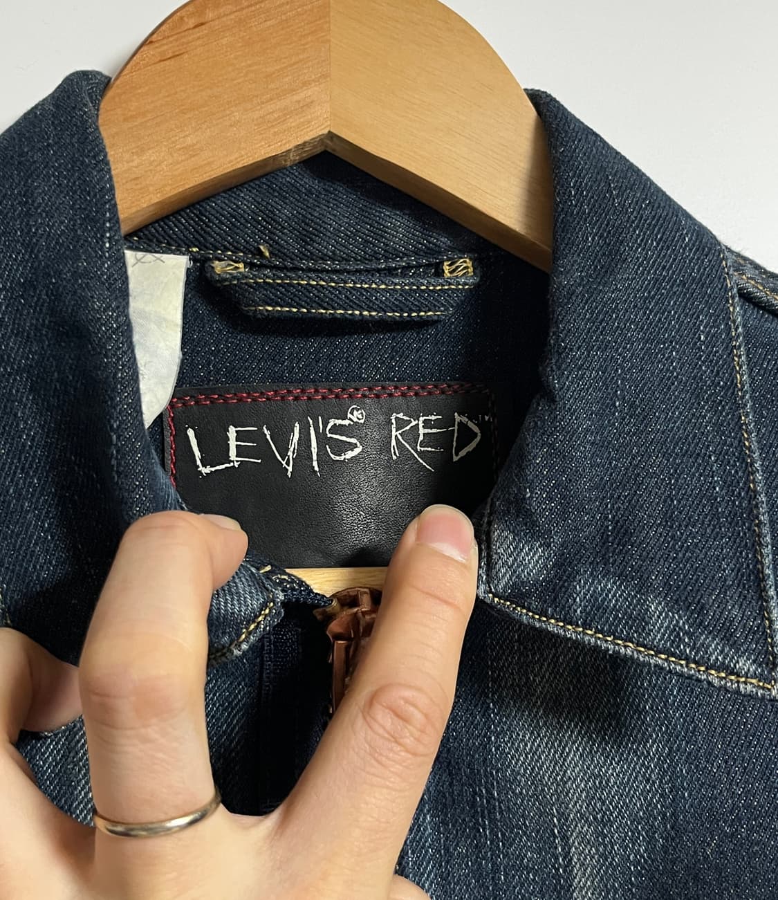 리바이스 블랭크탭 크롭 데님 자켓 청자켓 S-M 상품이미지5