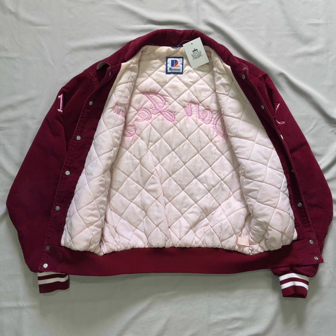 90s Rennoc 코듀로이 바시티 자켓 상품이미지7