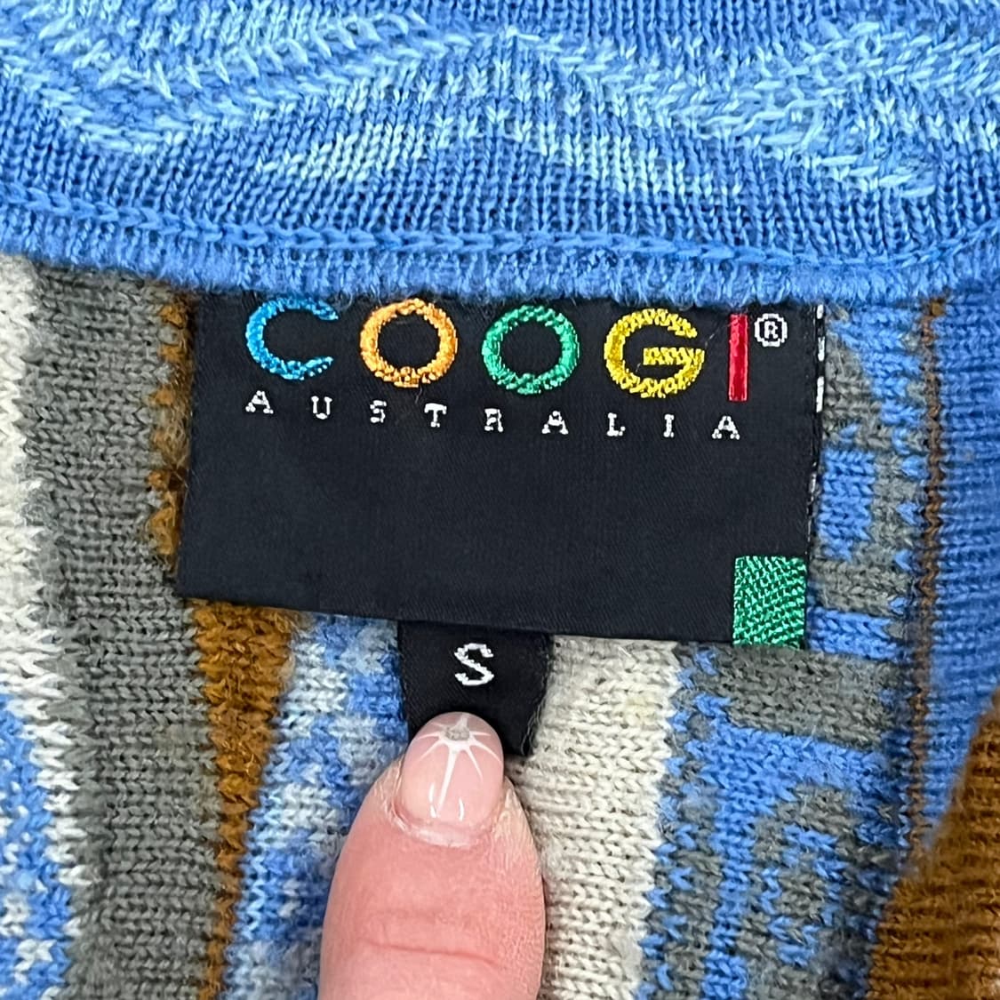 [정품/S] COOGI 컬러풀 니트 가디건 b14 상품이미지5