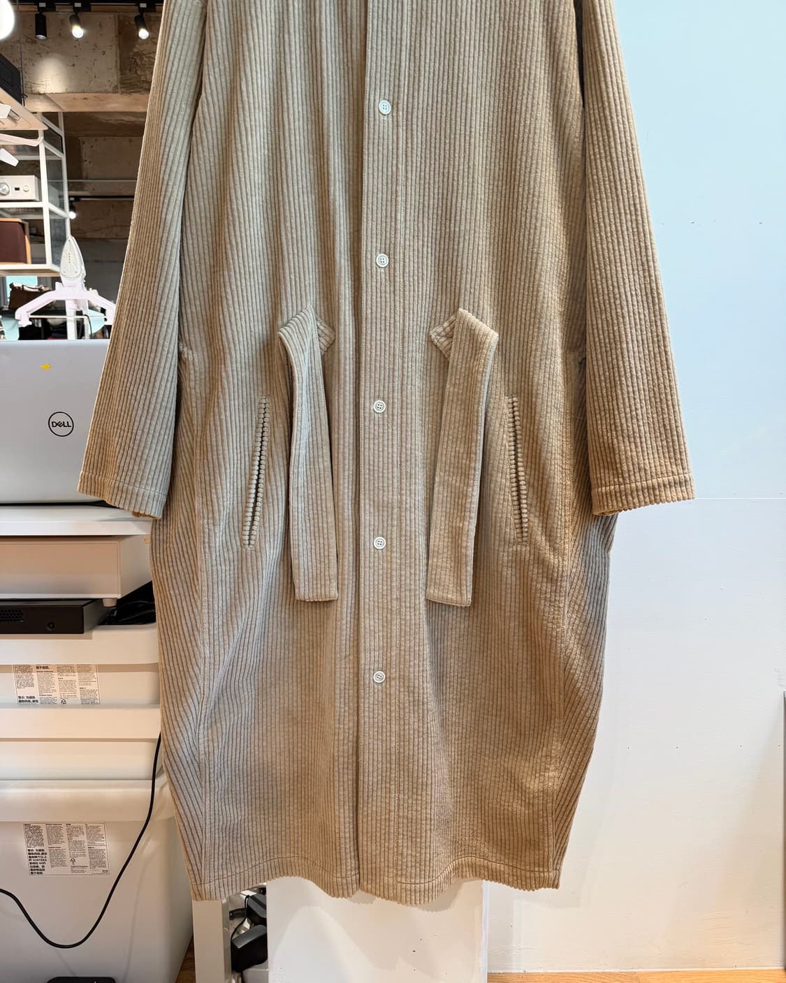 헤드 메이너 베이지 코듀로이 오버라이즈 코트 상품이미지6