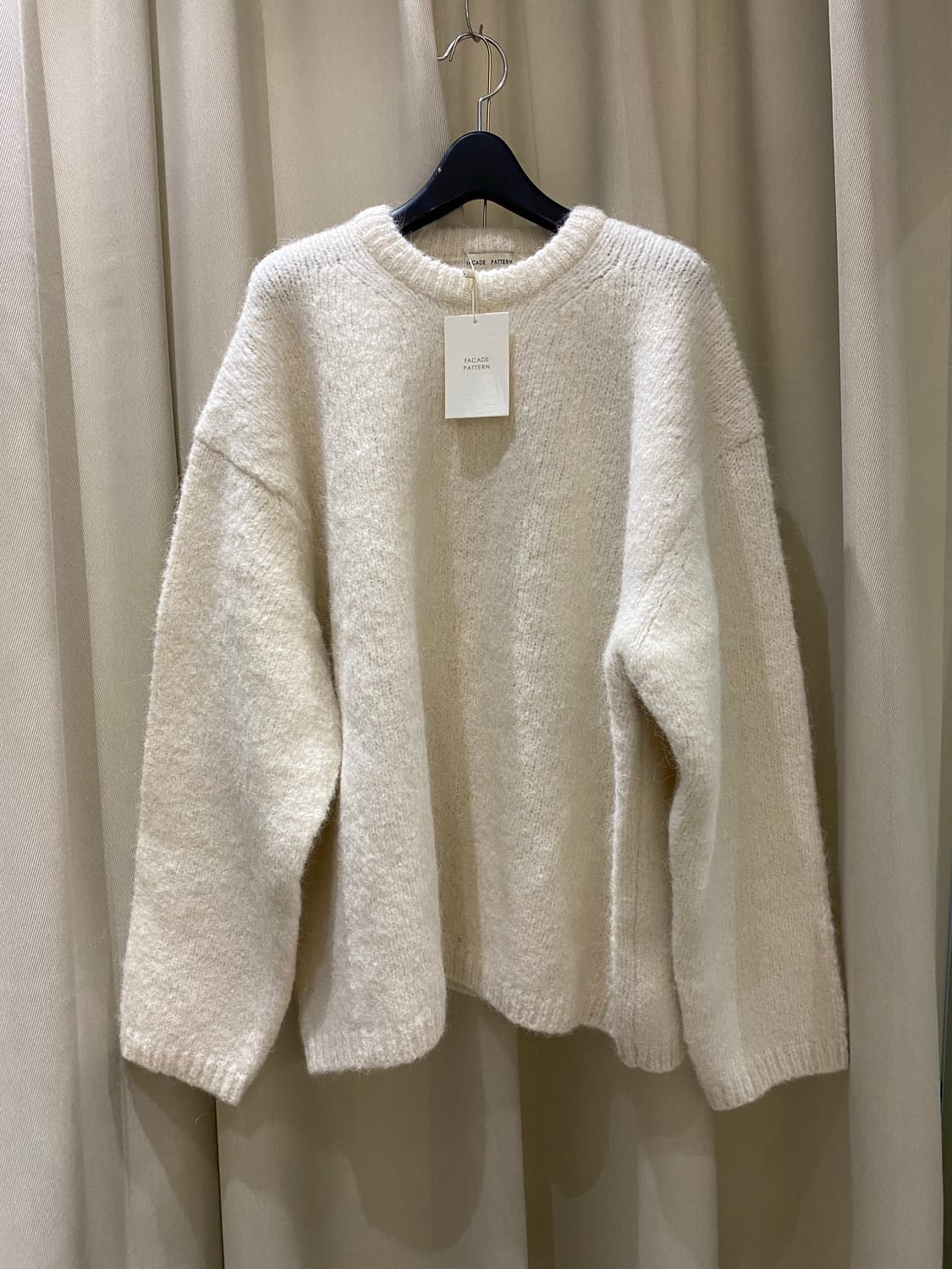 새상품)파사드패턴 알파카클라우드니트 아이보리 상품이미지2