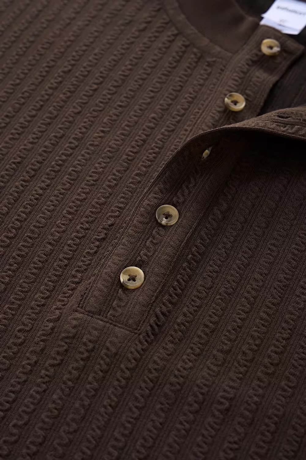 ️️️♦️ Wrinkle pleats / 링클 플리츠 헨리넥 긴팔 티셔츠 상품이미지5