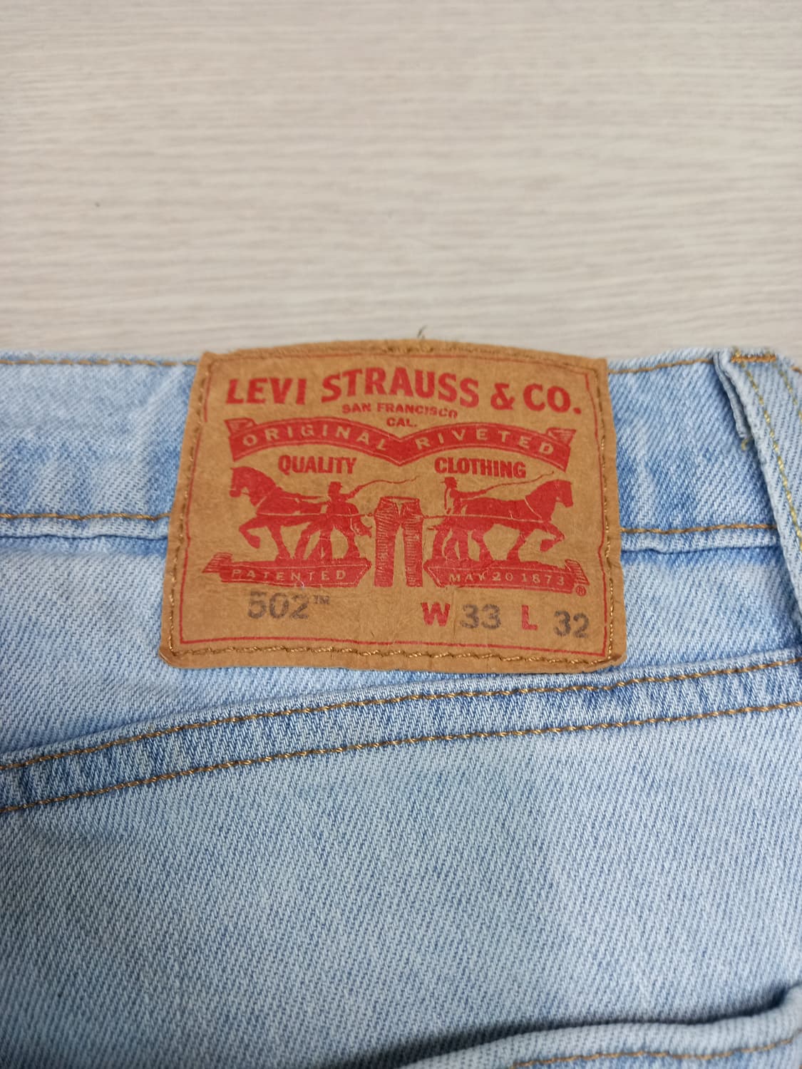 33 리바이스502 워싱스판 슬림일자 연청 33-458 상품이미지5