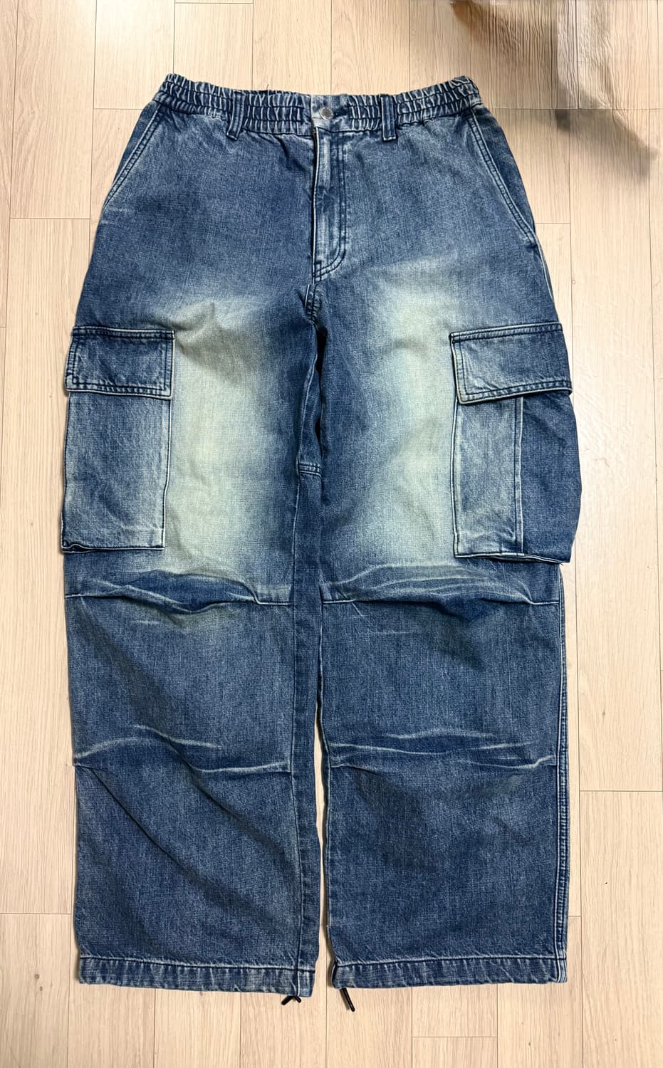 솔리드옴므(Solid Homme) 카고 밴딩 와이드 데님 46 상품이미지1