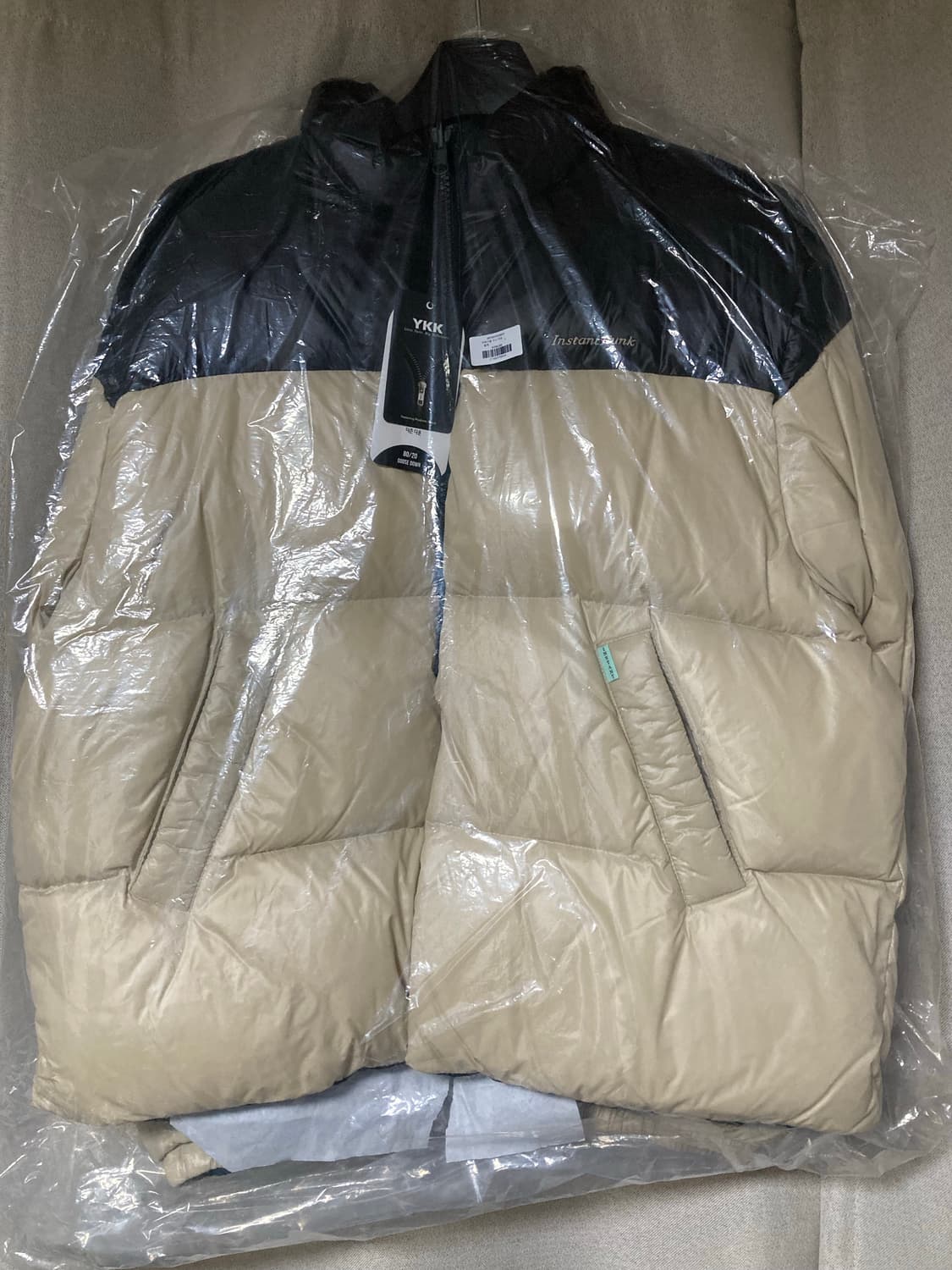 새상품/구할수X/약30%저렴)리버시블구스다운-블랙 L/인스턴트펑크 상품이미지2