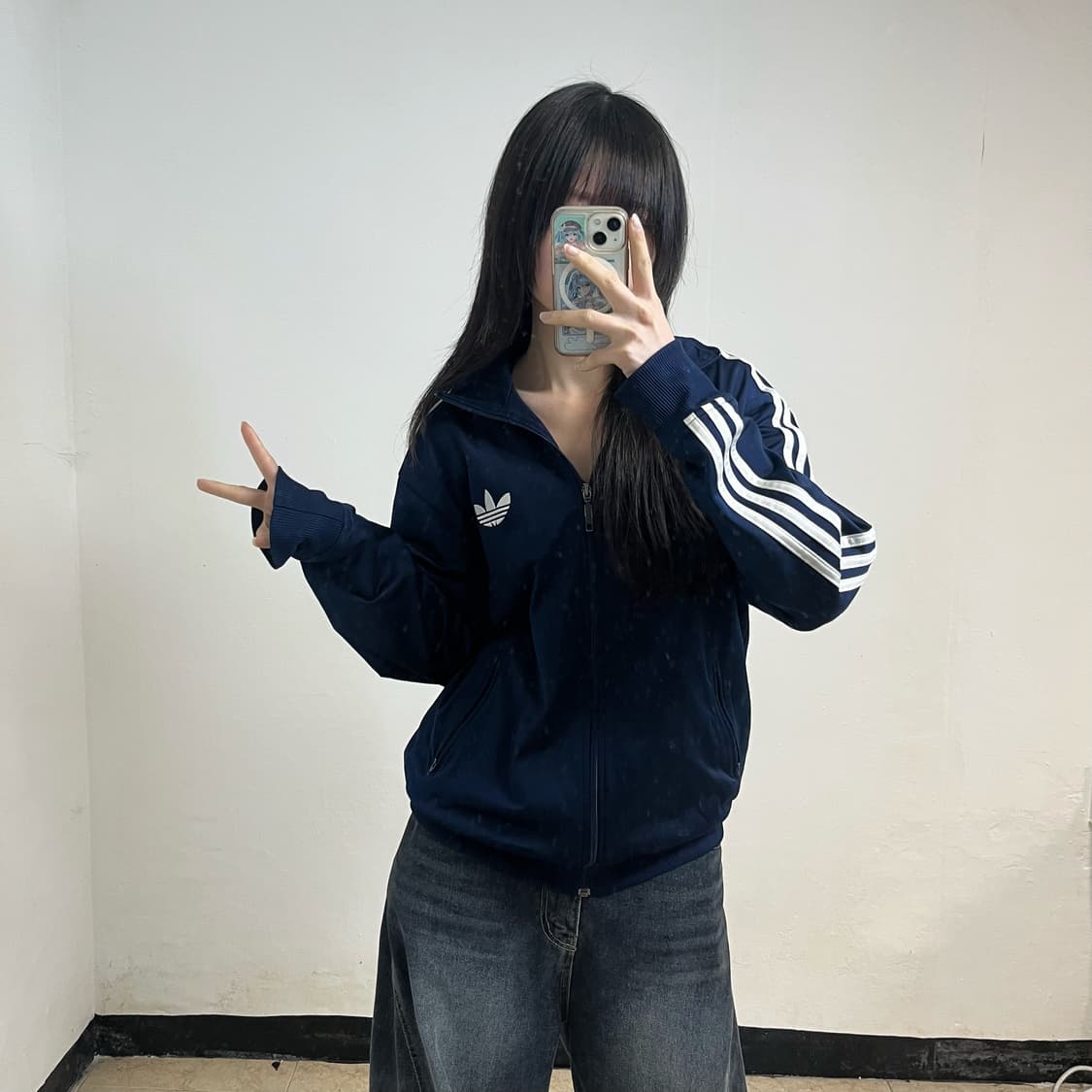 Adidas navy firebird jersey  상품이미지2