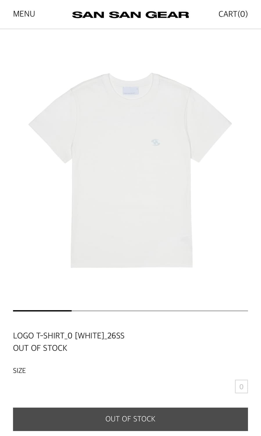 (새상품) sansangear LOGO T-SHIRT_0 상품이미지1