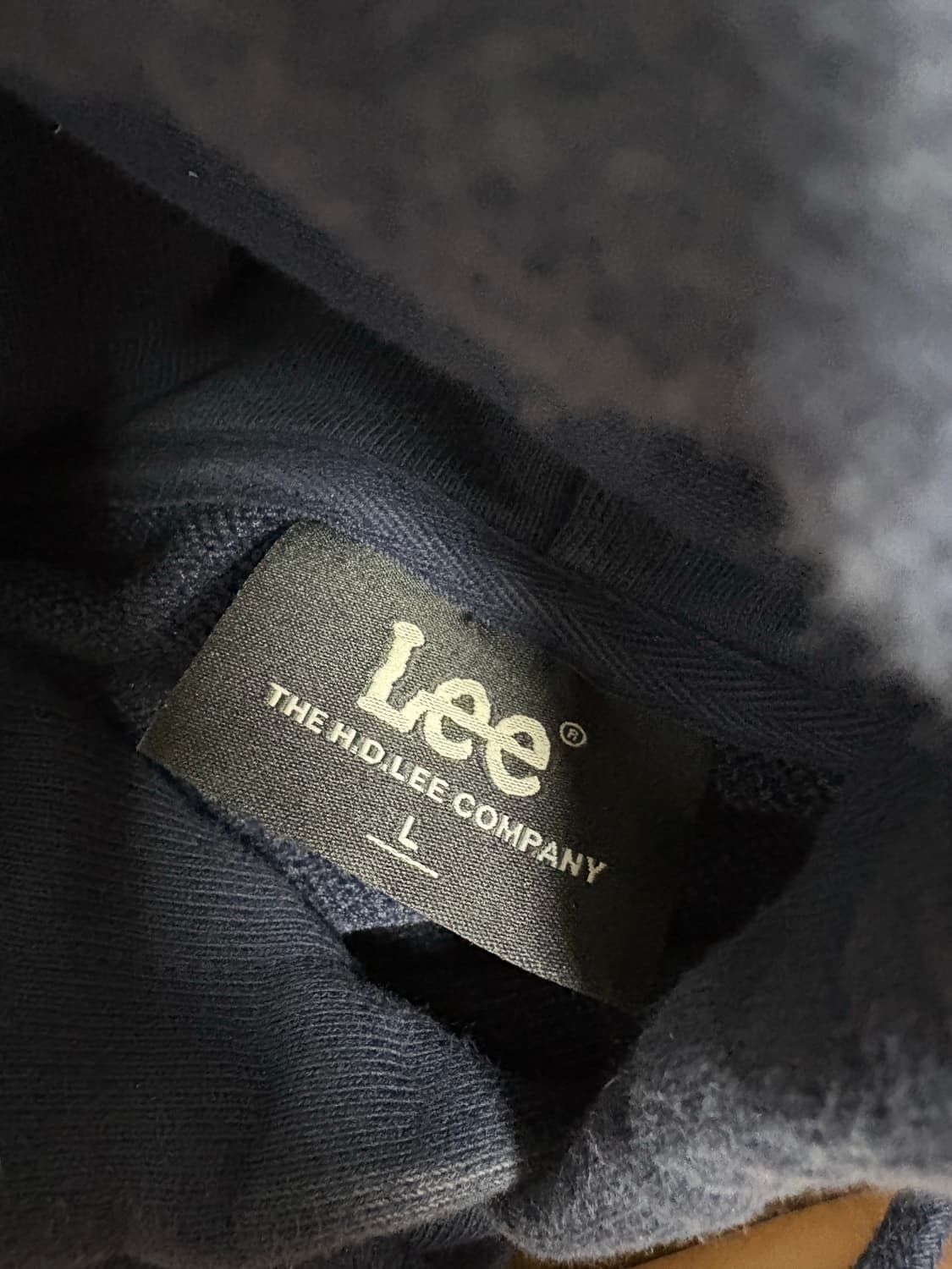 LEE 빅 트위치 로고 후드 티셔츠 네이비 (L) 상품이미지5
