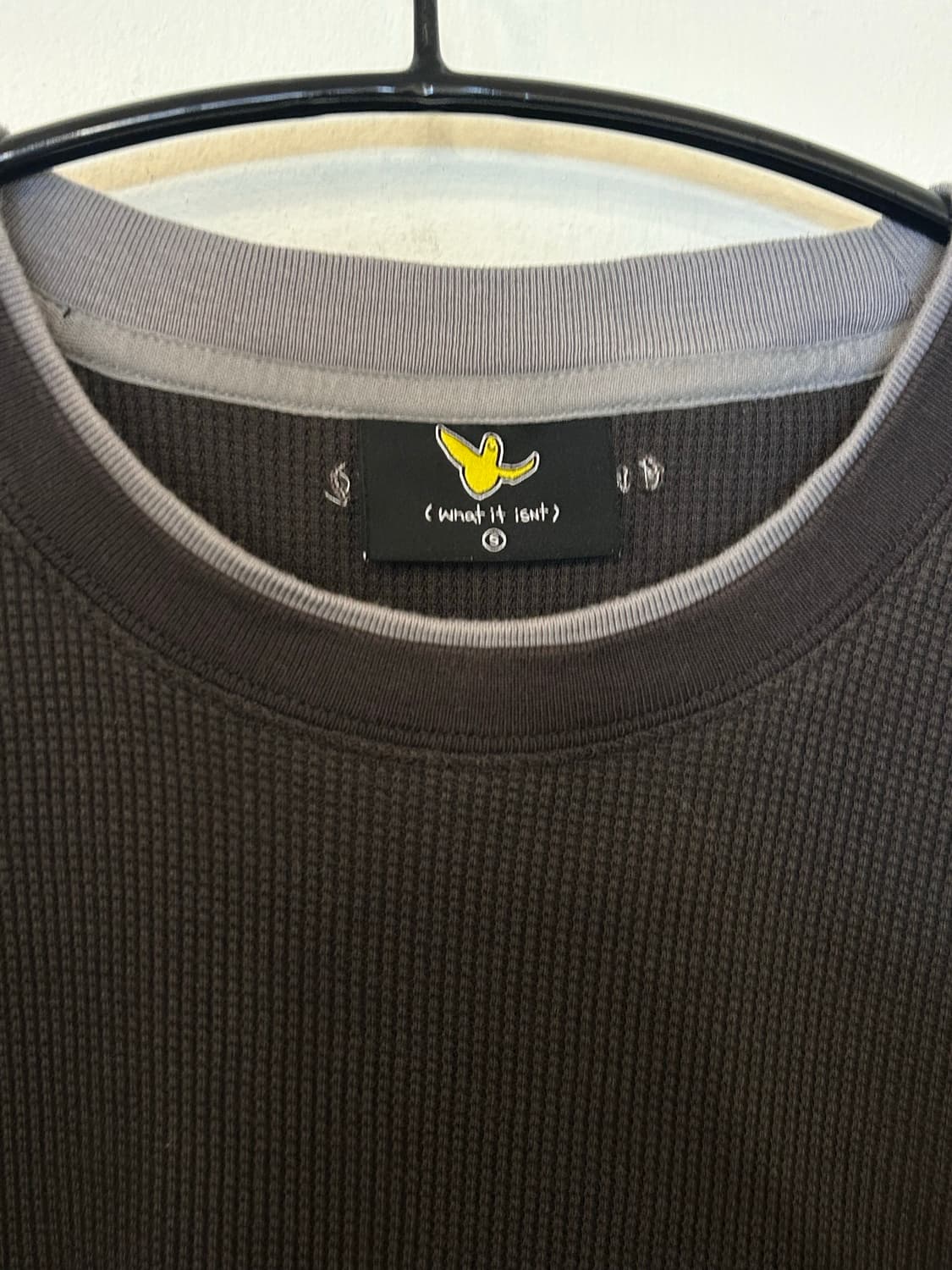 와릿이즌 레이어드 롱슬리브 배색 니트 90 상품이미지2