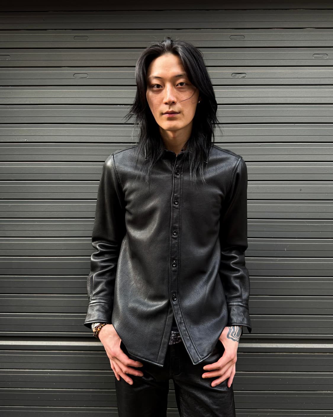 ABAHOUSE Goat Skin Leather Shirt Jacket 상품이미지2