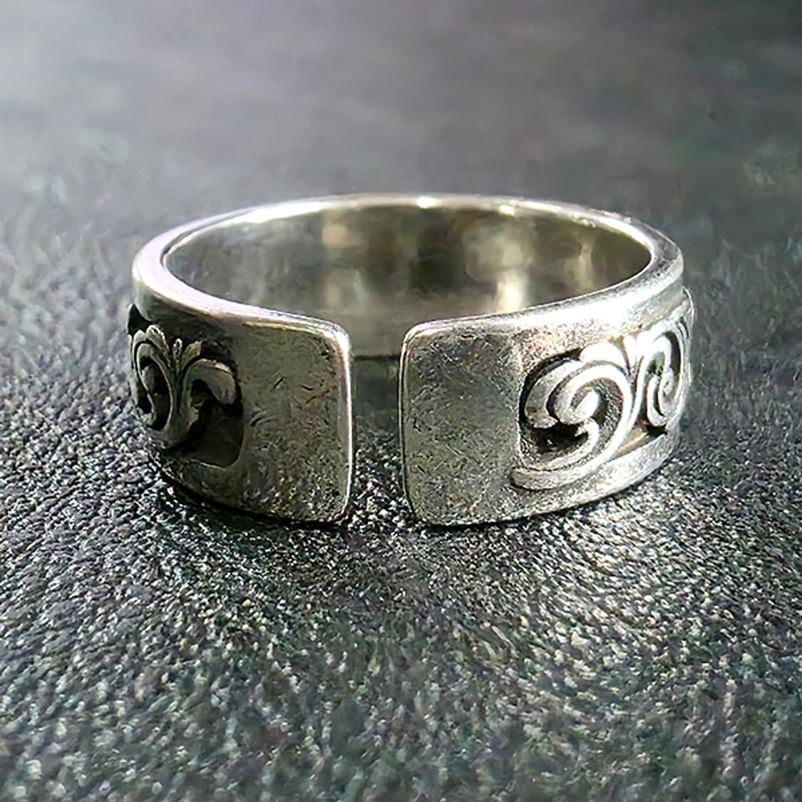 Baroque 실버 남자 엔틱 빈티지 명품 고대 문양 장식 반지 상품이미지4