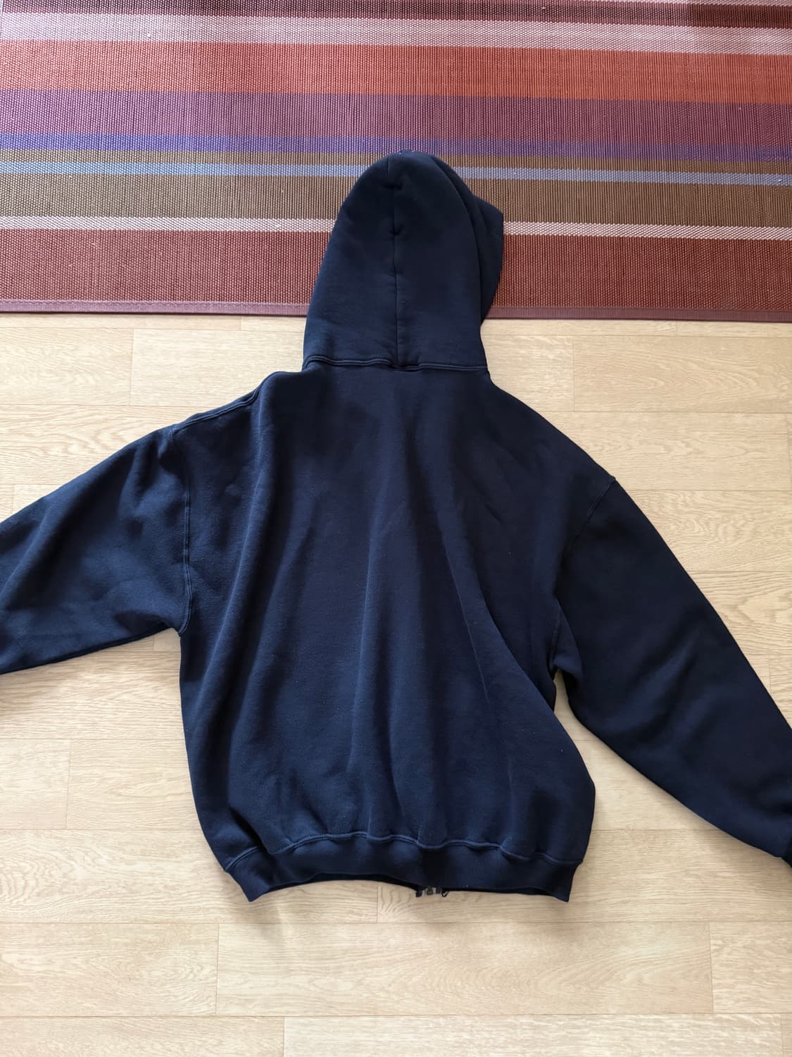 90s 러셀 애슬레틱 빈티지 후드집업 네이비 XL 상품이미지2