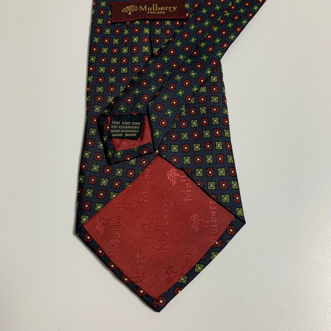 멀버리(Mulberry) 프랑스 100실크 기하학적패턴 명품넥타이 A+ 상품이미지6