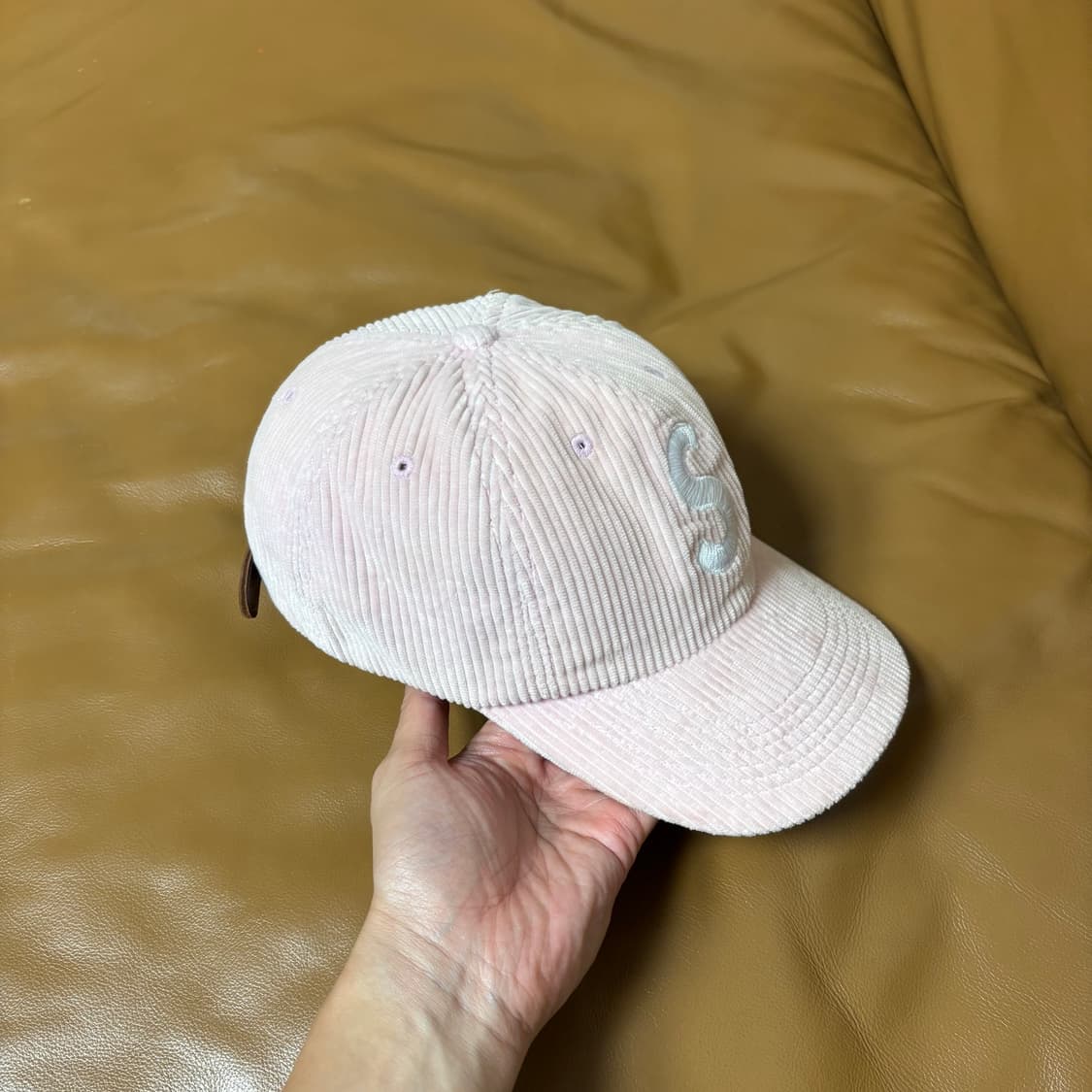 Supreme 슈프림 코듀로이 워시드 핑크 S로고 6패널 볼캡 모자 상품이미지3