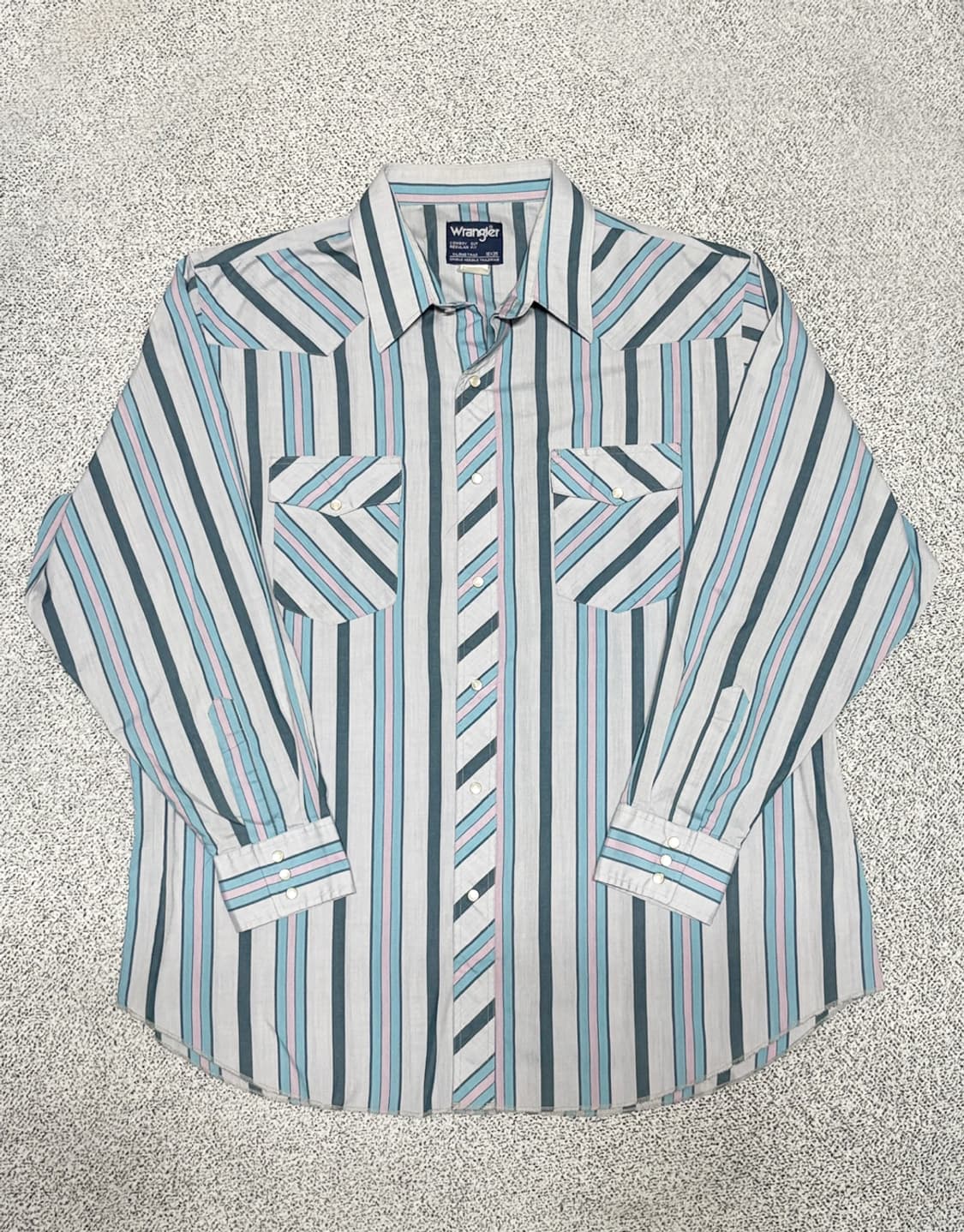 90s Wrangler 랭글러 빈티지 스트라이프 웨스턴 셔츠 상품이미지2