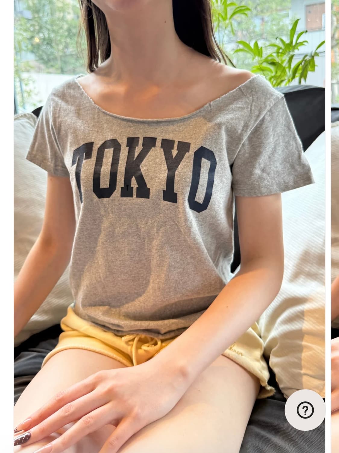 브랜디멜빌 도쿄 원숄더 티셔트 그레이 상품이미지4