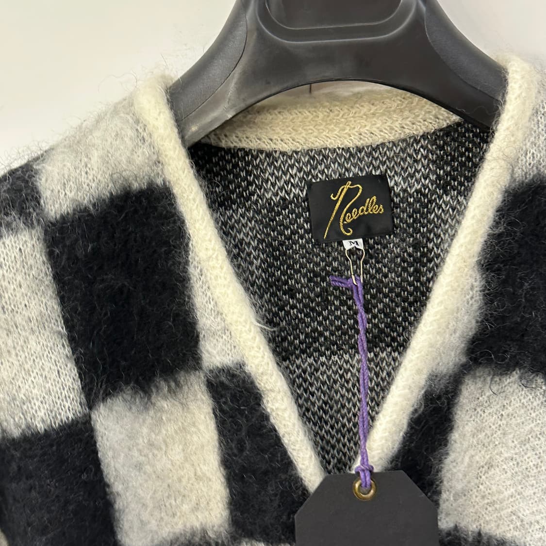 니들스 체커 모헤어 가디건  상품이미지4
