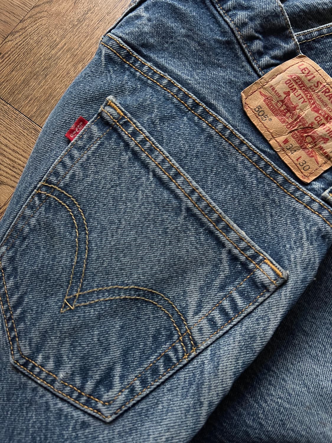 [34]00's 리바이스 USA 505 빈티지 워싱 데님 팬츠 상품이미지6