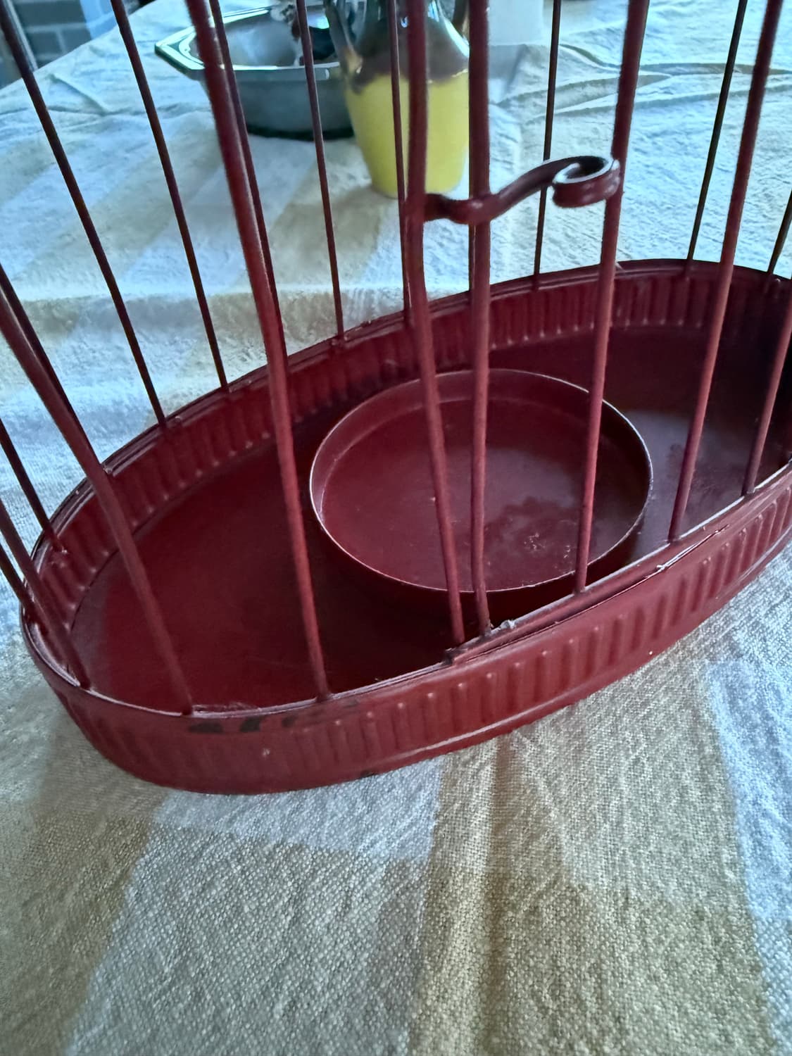 빈티지 레드 철제 새장 인테리어 소품 / 캔들 플라워 케이지 상품이미지4