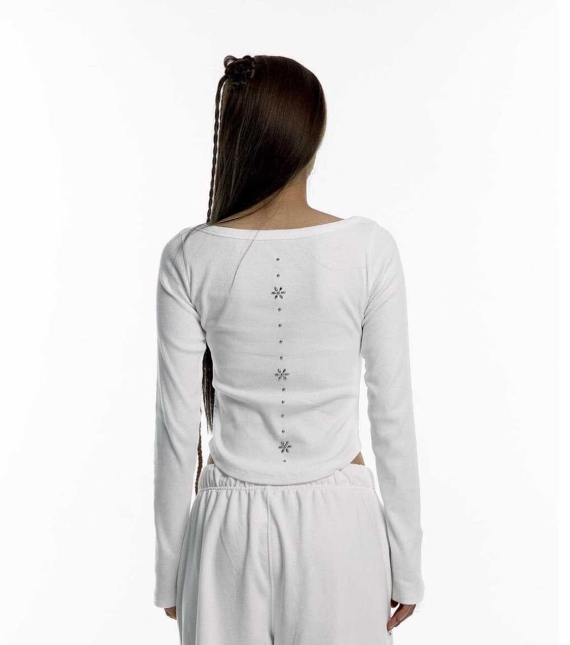 카시코 Monk Long Sleeve Top White 상품이미지4