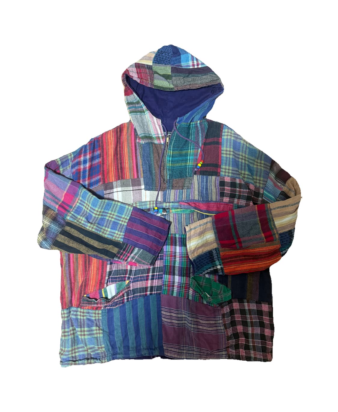 빈티지 패치워크 후드티 상품이미지1