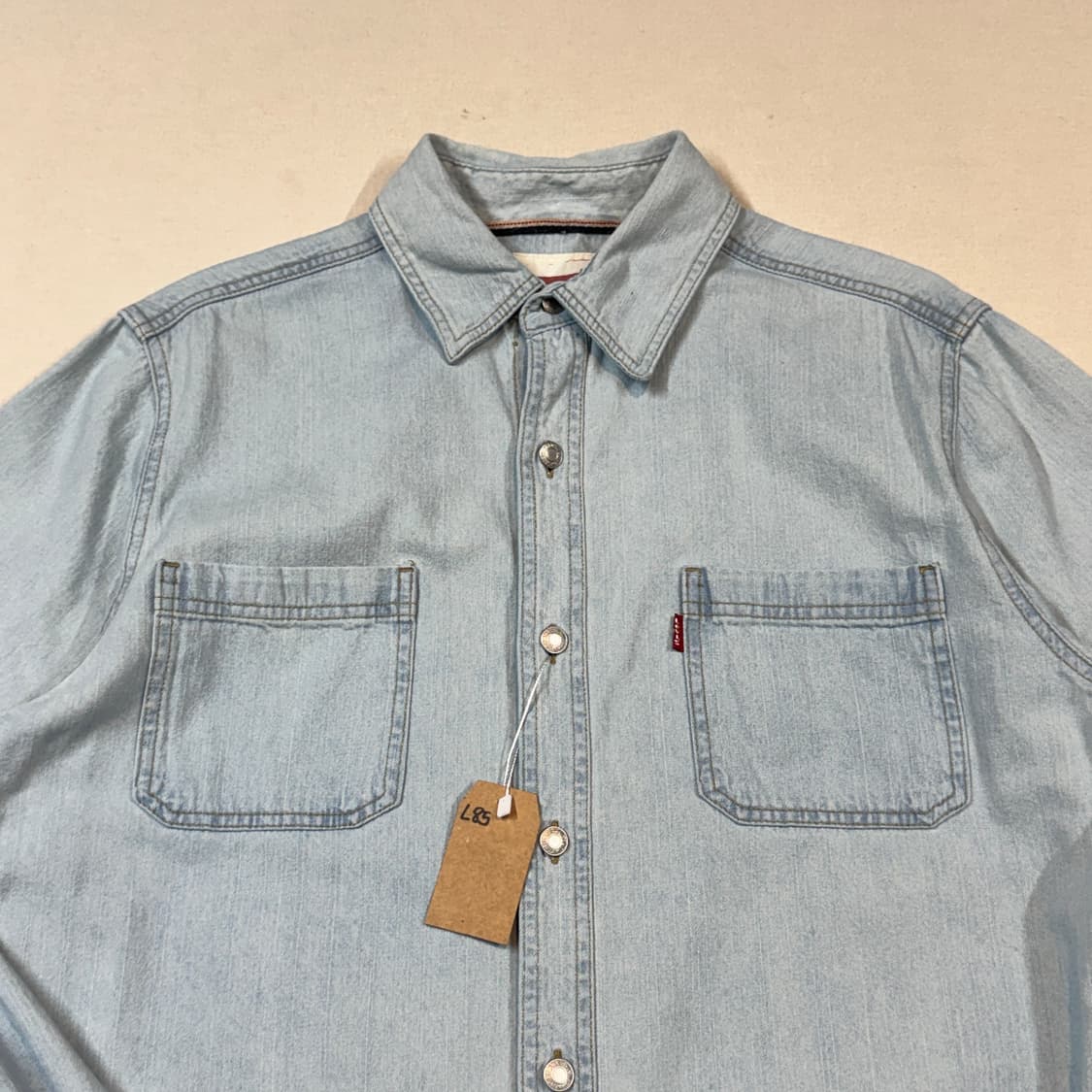 M) 리바이스 투포켓 워크 데님 셔츠 자켓 T버튼 타입 L85 상품이미지3