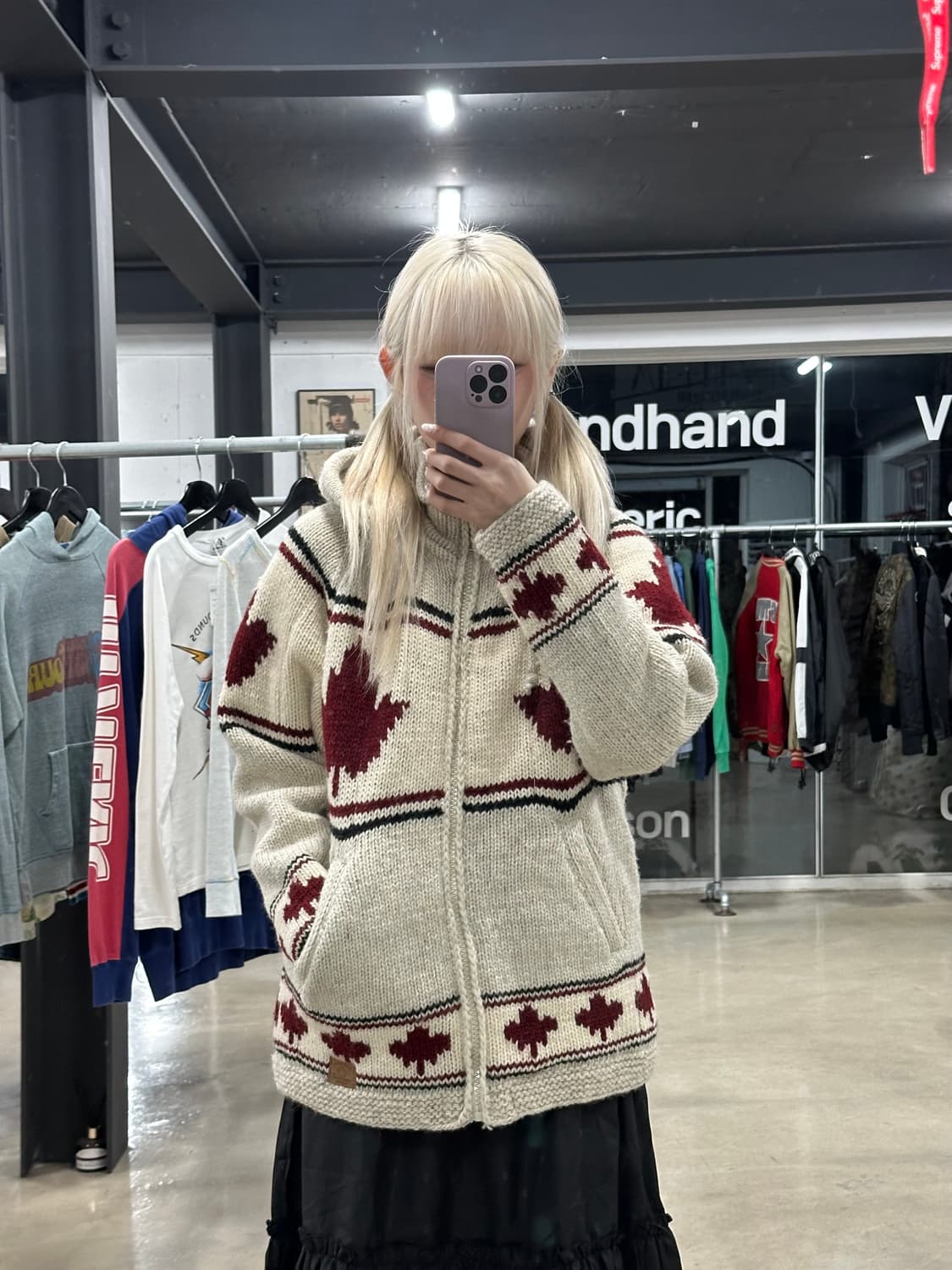 캐나다 코위찬 플리스 안감 모자 탈부착 상품이미지1