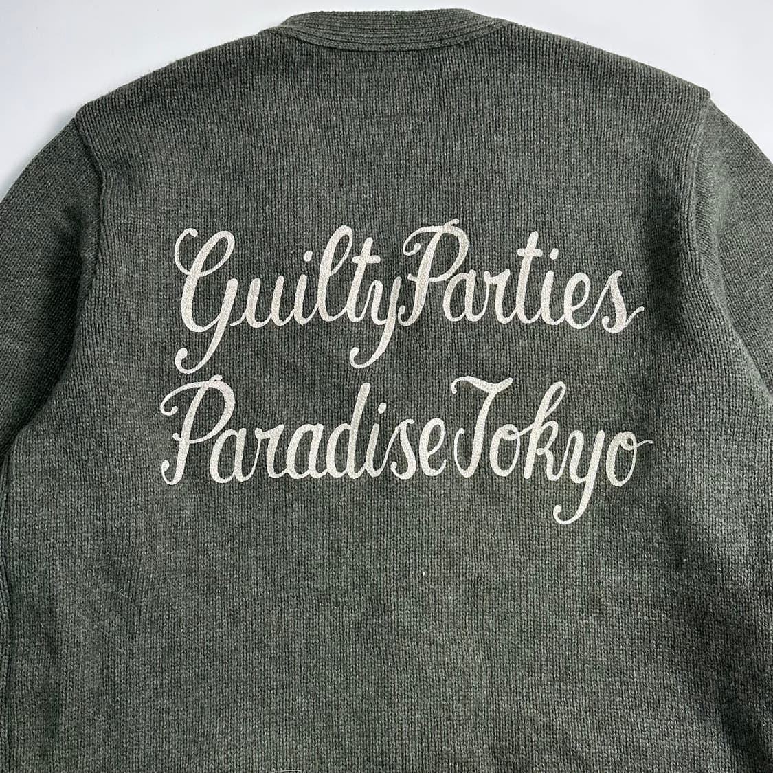 와코마리아 체인스티치 울 가디건 상품이미지5