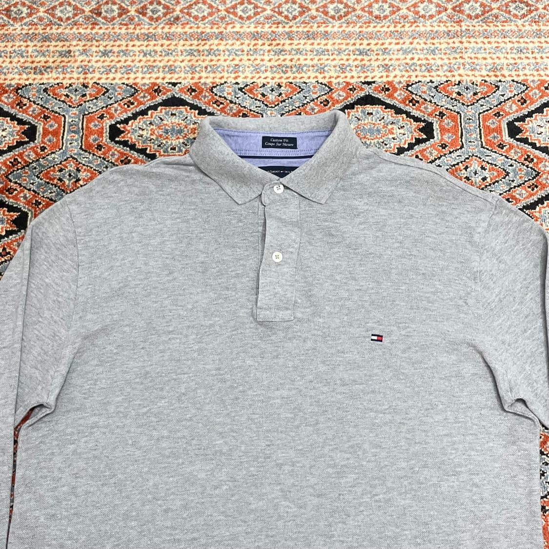 타미힐피거 그레이 긴팔 피케티셔츠 남성L 상품이미지2