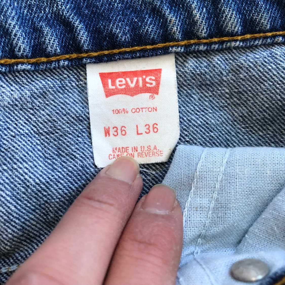 1990s 리바이스 517 오랜지탭 USA메이드 데님팬츠  상품이미지10
