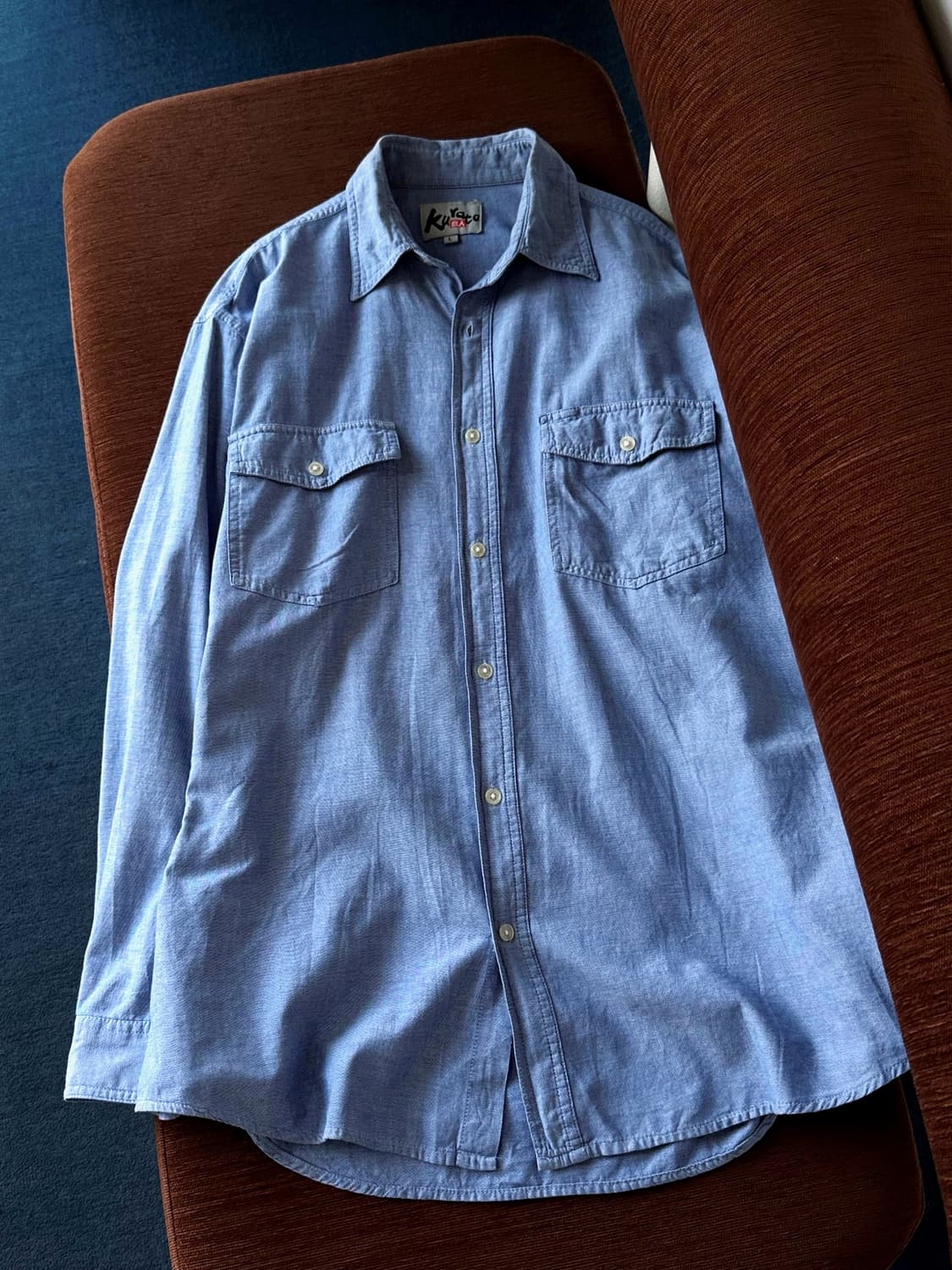Light cotton chambray work shirt 상품이미지3