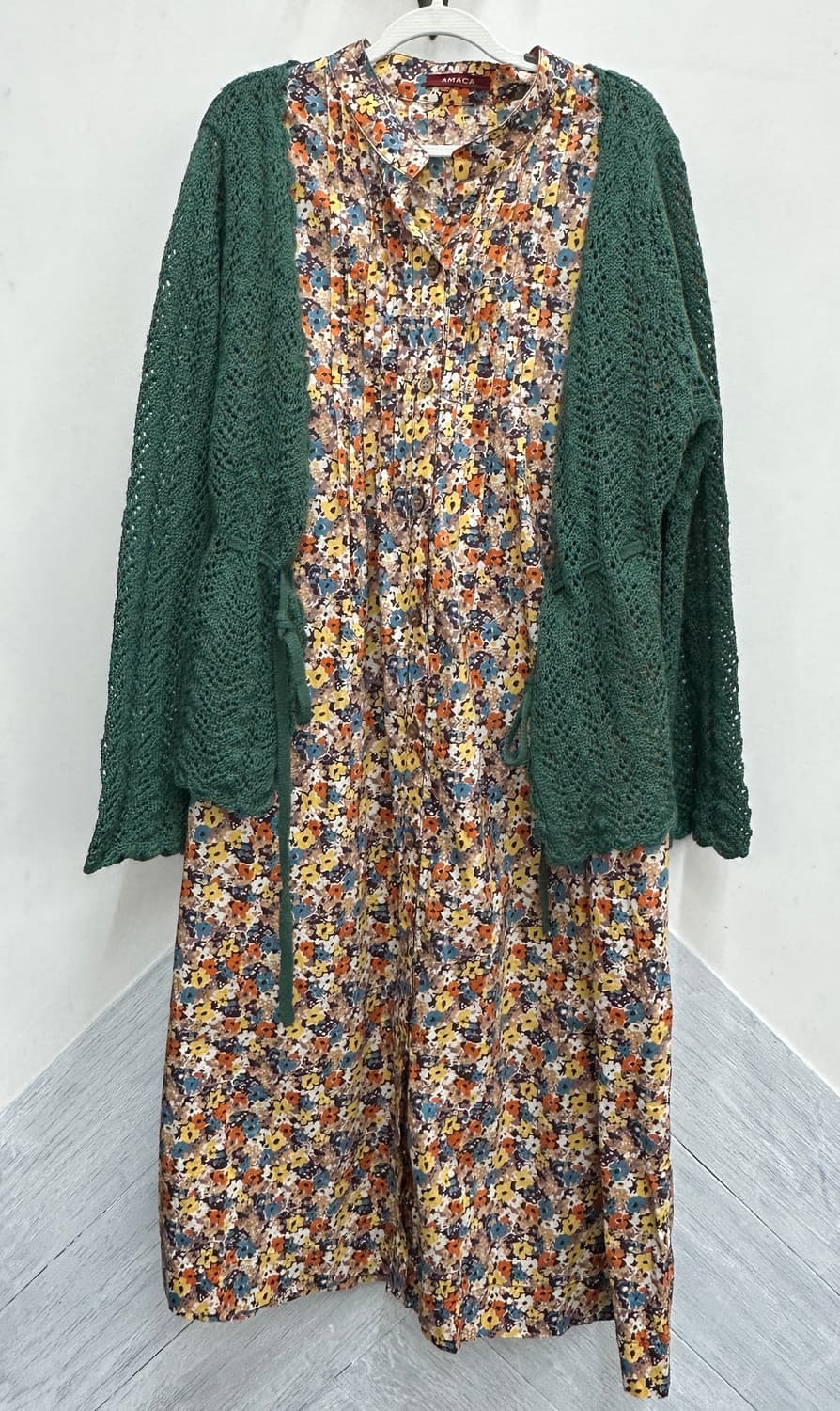 🍵하구미의 밍밍한 말차 코디세트🍵모리걸 원피스 에스닉 가디건  상품이미지2