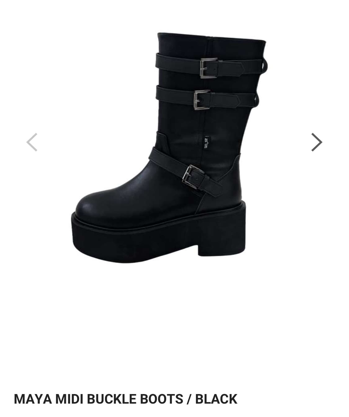 MAYA MIDI BUCKLE BOOTS / BLACK 상품이미지1
