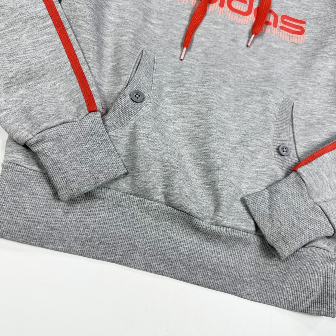 아디다스 오리지널 이니셜 그레이 후드티 (M) 상품이미지4