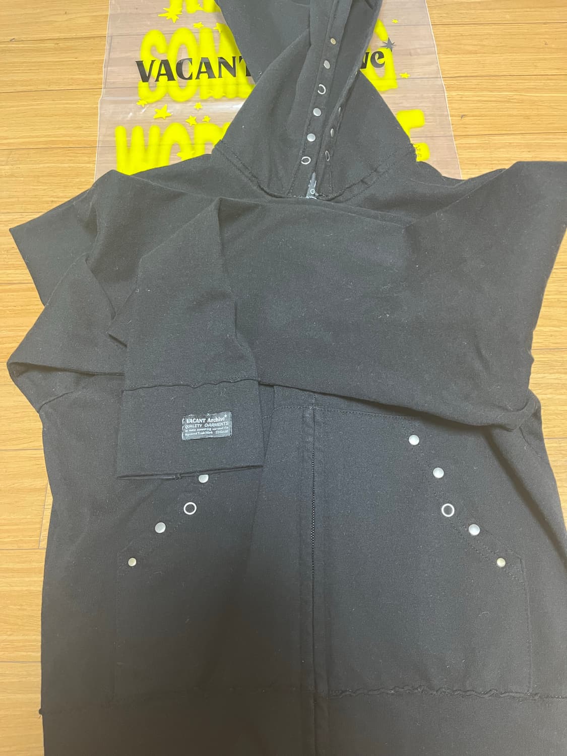 베이컨트 아카이브 후드집업 스몰 블랙 상품이미지2