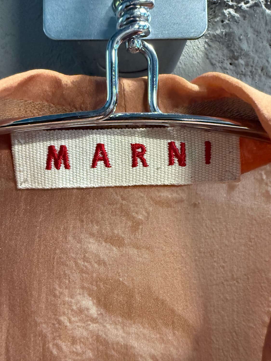 마르니 MARNI 실크 오픈 블라우스 오렌지 38 상품이미지6