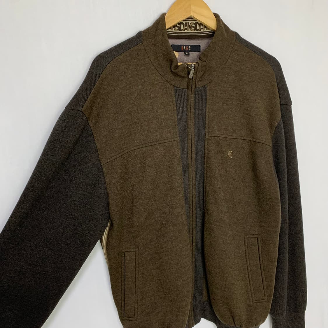 닥스 빈티지 배색 니트 플리스st 집업 브라운 남성 105 상품이미지3