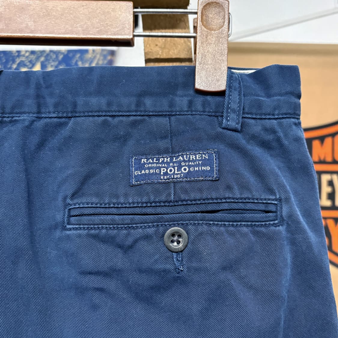 90s 폴로랄프로렌 슬림핏 네이비 클래식 투턱 치노팬츠 N189 상품이미지5