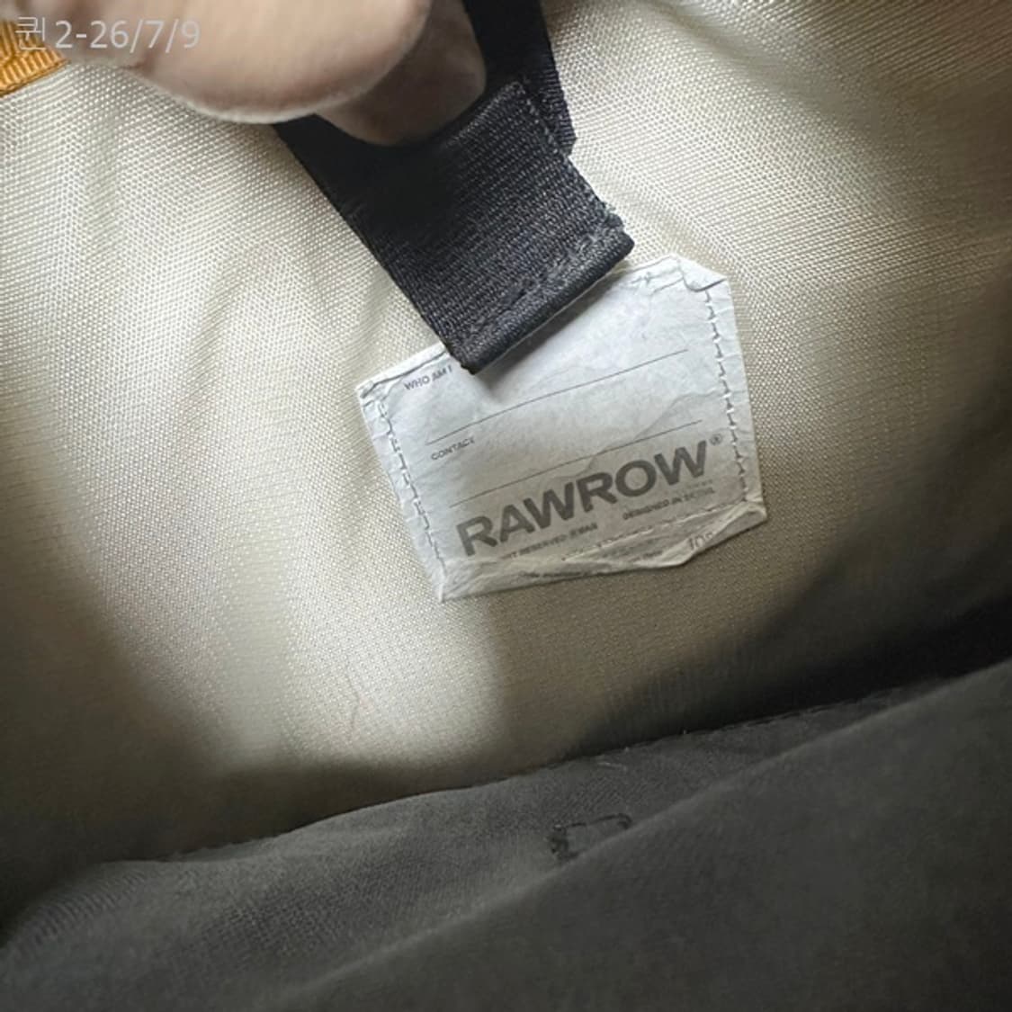 RAWROW 가벼운 나일론 공용 백팩 가방 검정 FREE 상품이미지8