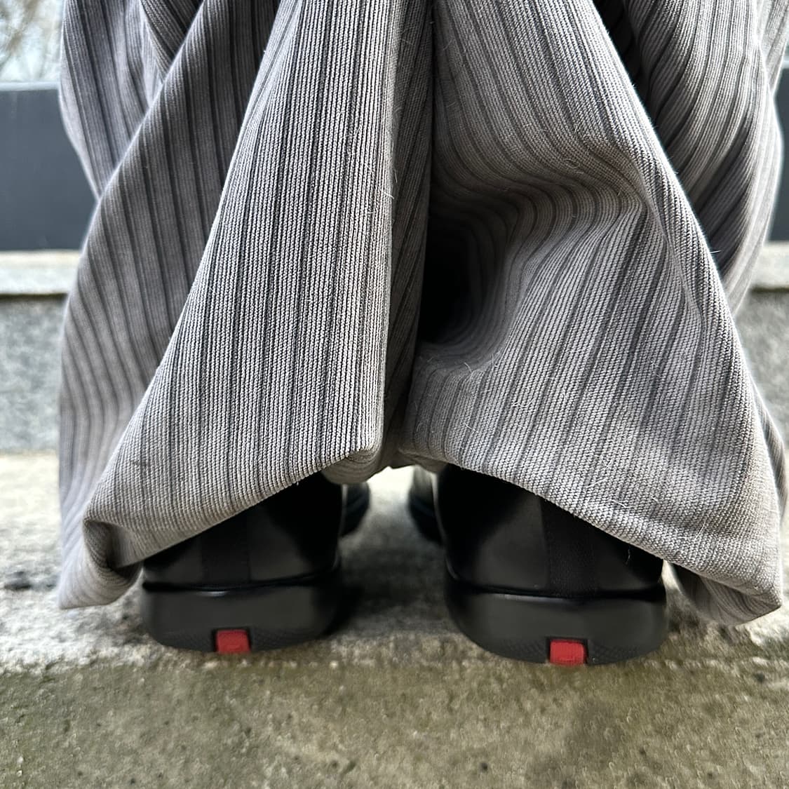 00s 빈티지 블락 프라다 스포츠 스퀘어 토 로퍼 상품이미지10